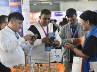 Foreign merchants learn about fastener products at the 2024 International Procurement Conference in Handan, China, on October 10, 2024. (