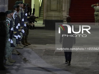 Claudia Sheinbaum, the first woman president of Mexico, participates in the Ceremony to Commemorate 200 years of the Mexican Republic in the...