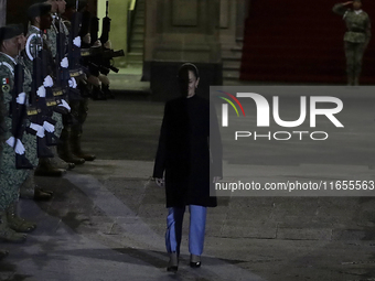 Claudia Sheinbaum, the first woman president of Mexico, participates in the Ceremony to Commemorate 200 years of the Mexican Republic in the...