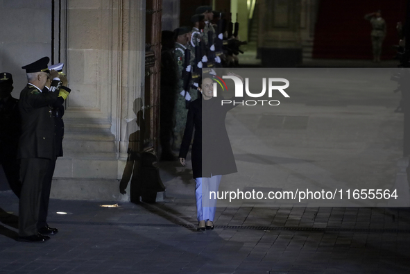 Claudia Sheinbaum, the first woman president of Mexico, participates in the Ceremony to Commemorate 200 years of the Mexican Republic in the...