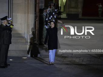 Claudia Sheinbaum, the first woman president of Mexico, participates in the Ceremony to Commemorate 200 years of the Mexican Republic in the...