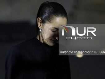 Claudia Sheinbaum, the first woman president of Mexico, participates in the Ceremony to Commemorate 200 years of the Mexican Republic in the...