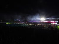 A performance and commemorative ceremony of the 200th anniversary of the Mexican Republic takes place in the Zocalo of Mexico City, Mexico,...