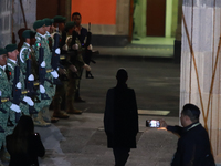 Claudia Sheinbaum Pardo, President of Mexico, leads the ceremony commemorating the 200th anniversary of the Mexican Republic at the main squ...