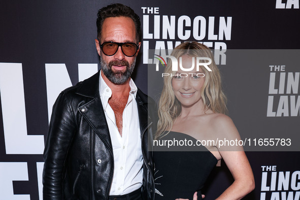 Chris Diamantopoulos and Becki Newton arrive at Netflix's 'The Lincoln Lawyer' Season 3 Celebration With A Taste Of Los Angeles' Iconic Stre...