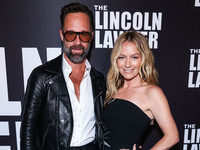 Chris Diamantopoulos and Becki Newton arrive at Netflix's 'The Lincoln Lawyer' Season 3 Celebration With A Taste Of Los Angeles' Iconic Stre...