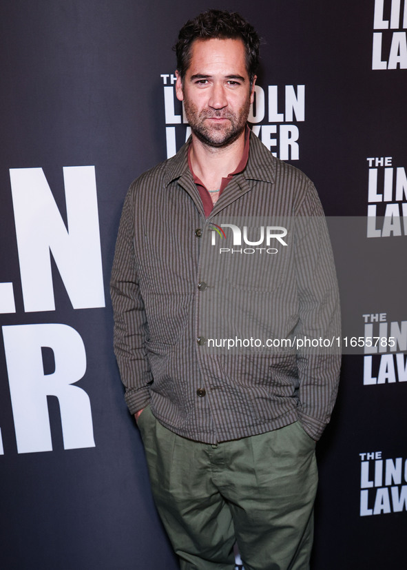 Manuel Garcia-Rulfo arrives at Netflix's 'The Lincoln Lawyer' Season 3 Celebration With A Taste Of Los Angeles' Iconic Street Foods held at...