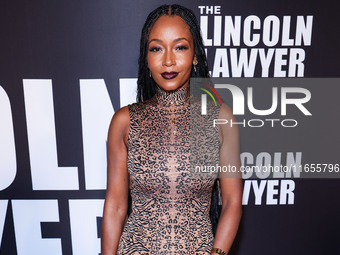 Yaya DaCosta arrives at Netflix's 'The Lincoln Lawyer' Season 3 Celebration With A Taste Of Los Angeles' Iconic Street Foods held at Los Ang...