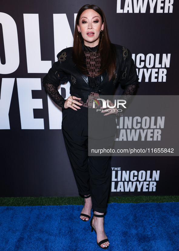 Fiona Rene arrives at Netflix's 'The Lincoln Lawyer' Season 3 Celebration With A Taste Of Los Angeles' Iconic Street Foods held at Los Angel...