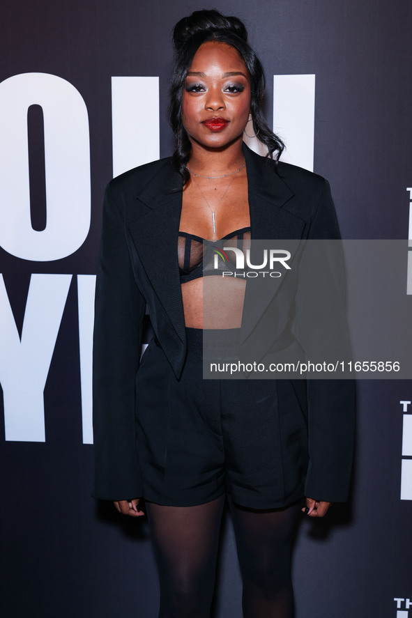 Jazz Raycole arrives at Netflix's 'The Lincoln Lawyer' Season 3 Celebration With A Taste Of Los Angeles' Iconic Street Foods held at Los Ang...