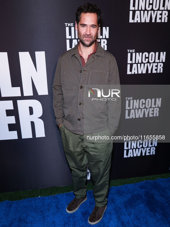 Manuel Garcia-Rulfo arrives at Netflix's 'The Lincoln Lawyer' Season 3 Celebration With A Taste Of Los Angeles' Iconic Street Foods held at...