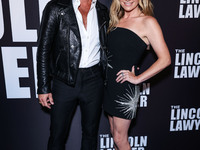 Chris Diamantopoulos and Becki Newton arrive at Netflix's 'The Lincoln Lawyer' Season 3 Celebration With A Taste Of Los Angeles' Iconic Stre...