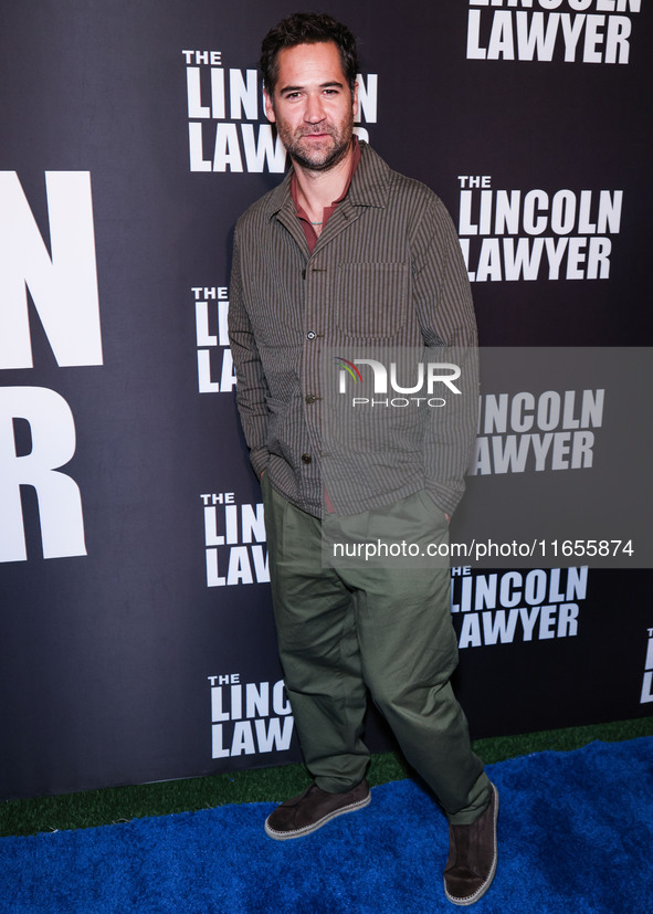 Manuel Garcia-Rulfo arrives at Netflix's 'The Lincoln Lawyer' Season 3 Celebration With A Taste Of Los Angeles' Iconic Street Foods held at...