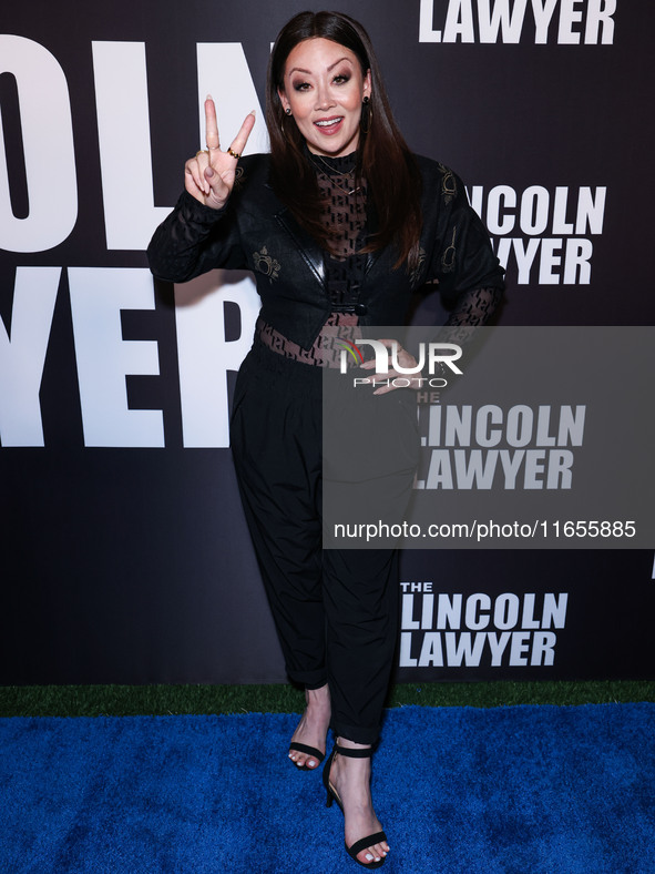 Fiona Rene arrives at Netflix's 'The Lincoln Lawyer' Season 3 Celebration With A Taste Of Los Angeles' Iconic Street Foods held at Los Angel...