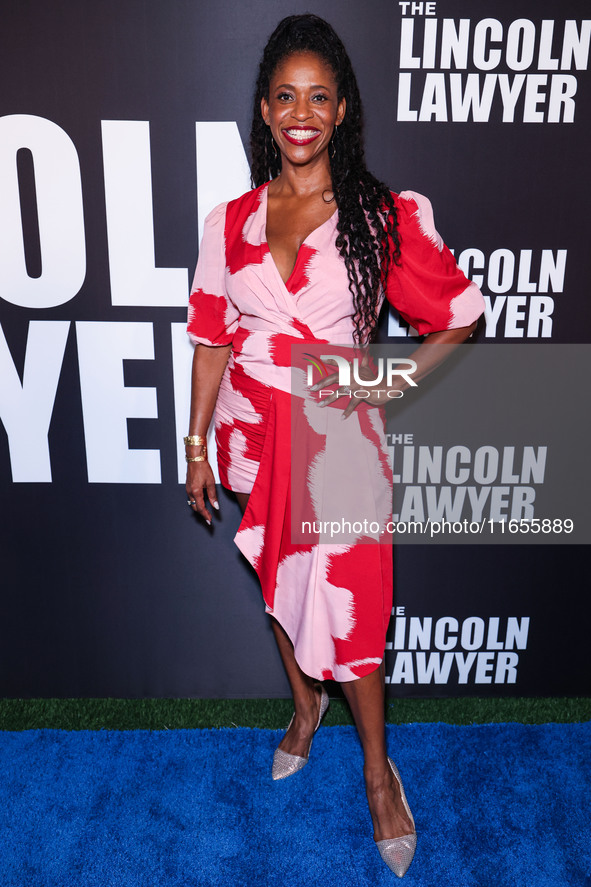 Merrin Dungey arrives at Netflix's 'The Lincoln Lawyer' Season 3 Celebration With A Taste Of Los Angeles' Iconic Street Foods held at Los An...