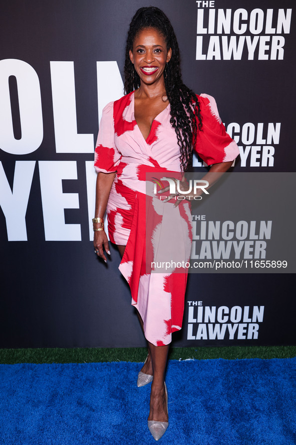 Merrin Dungey arrives at Netflix's 'The Lincoln Lawyer' Season 3 Celebration With A Taste Of Los Angeles' Iconic Street Foods held at Los An...