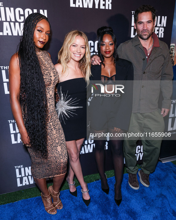 Fiona Rene, Becki Newton, Jazz Raycole and Manuel Garcia-Rulfo arrive at Netflix's 'The Lincoln Lawyer' Season 3 Celebration With A Taste Of...