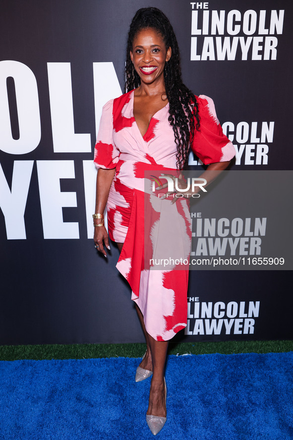 Merrin Dungey arrives at Netflix's 'The Lincoln Lawyer' Season 3 Celebration With A Taste Of Los Angeles' Iconic Street Foods held at Los An...