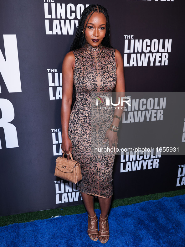 Yaya DaCosta arrives at Netflix's 'The Lincoln Lawyer' Season 3 Celebration With A Taste Of Los Angeles' Iconic Street Foods held at Los Ang...