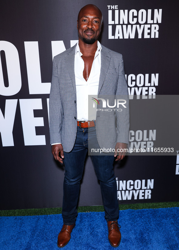 Wole Parks arrives at Netflix's 'The Lincoln Lawyer' Season 3 Celebration With A Taste Of Los Angeles' Iconic Street Foods held at Los Angel...