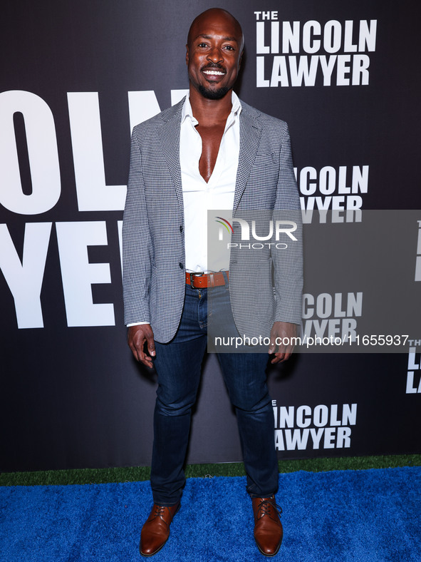 Wole Parks arrives at Netflix's 'The Lincoln Lawyer' Season 3 Celebration With A Taste Of Los Angeles' Iconic Street Foods held at Los Angel...