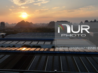 A photovoltaic power plant is seen in Liuzhou, China, on October 10, 2024. (