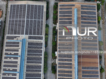 A photovoltaic power plant is seen in Liuzhou, China, on October 10, 2024. (