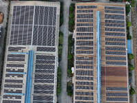 A photovoltaic power plant is seen in Liuzhou, China, on October 10, 2024. (