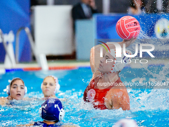 Maria Myriokefalitaki of Olympiacos SFP shoots during the Olympiacos SFP vs Ethnikos OFPF Women's Water Polo Super Cup 2024 Final in Athens,...