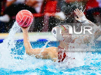 PLEVRITOU Margarita of Olympiacos SFP shoots during the Olympiacos SFP vs Ethnikos OFPF in the Women Waterpolo Super Cup 2024 Final, in Athe...