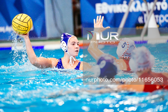 Ana Milicevic of Ethnikos OFPF participates in the Olympiacos SFP vs Ethnikos OFPF Women's Waterpolo Super Cup 2024 Final in Athens, Greece,...