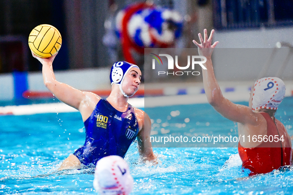 KANETIDOU Eleni of Ethnikos OFPF shoots during the Olympiacos SFP vs Ethnikos OFPF Women's Waterpolo Super Cup 2024 Final in Athens, Greece,...