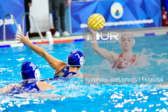 NINOU Eleni of Olympiacos SFP participates in the Olympiacos SFP vs Ethnikos OFPF Women's Waterpolo Super Cup 2024 Final in Athens, Greece,...