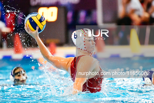 Abby Andrews of Olympiacos SFP participates in the Olympiacos SFP vs Ethnikos OFPF Women's Waterpolo Super Cup 2024 Final in Athens, Greece,...