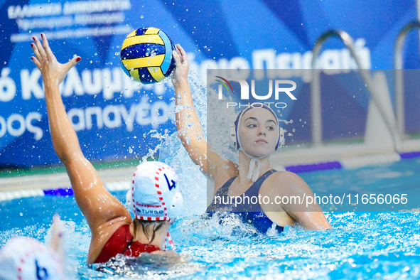 BETA Eleni of Ethnikos OFPF participates in the Olympiacos SFP vs Ethnikos OFPF Women's Waterpolo Super Cup 2024 Final in Athens, Greece, on...