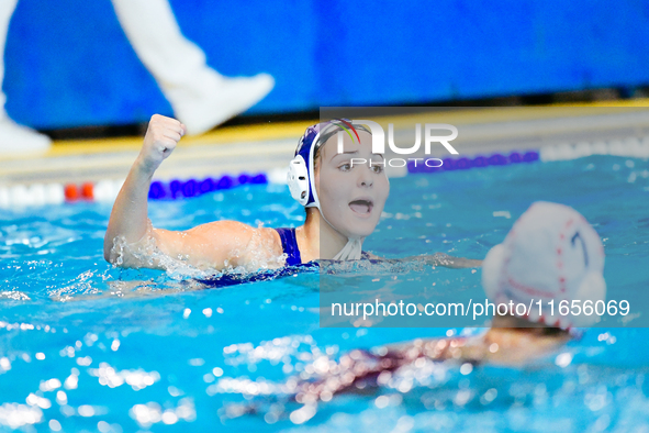 BETA Eleni of Ethnikos OFPF celebrates during the Olympiacos SFP vs Ethnikos OFPF Women's Waterpolo Super Cup 2024 Final in Athens, Greece,...