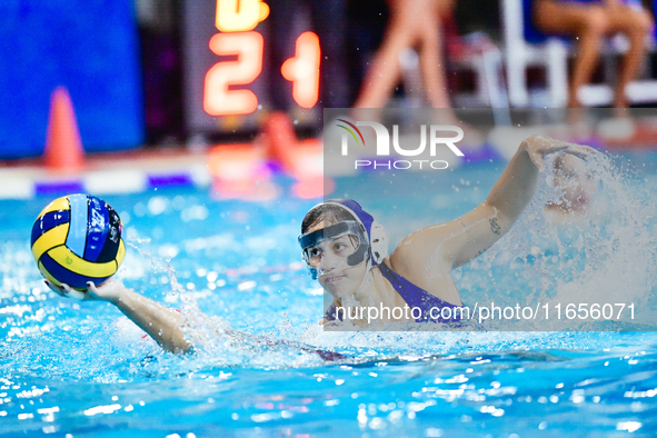 Phoebe Chatzikyriakaki of Ethnikos OFPF participates in the Olympiacos SFP vs Ethnikos OFPF Women's Waterpolo Super Cup 2024 Final in Athens...