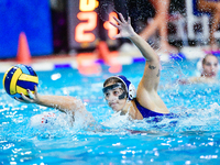 Phoebe Chatzikyriakaki of Ethnikos OFPF participates in the Olympiacos SFP vs Ethnikos OFPF Women's Waterpolo Super Cup 2024 Final in Athens...