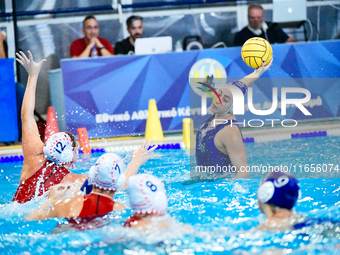 BENEKOU Ioli of Ethnikos OFPF attacks during the Olympiacos SFP vs Ethnikos OFPF Women's Water Polo Super Cup 2024 Final in Athens, Greece,...