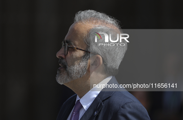 Paulo Rangel, Minister of State and of Foreign Affairs of Portugal arrives for the 11th EU Southern Summit (MED9) at Minthis in Paphos. Cypr...