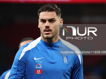 Ninos Mavropanos of West Ham United and Greece participates in the pre-match warm-up during the UEFA Nations League Group 2 match between En...