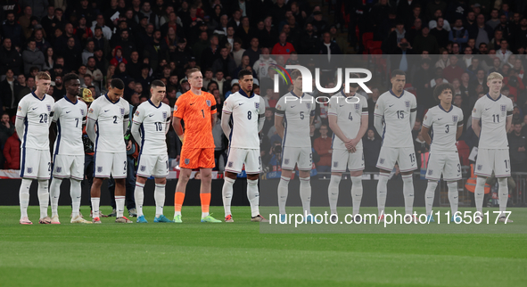 From left to right, Cole Palmer (Chelsea) of England, Bukayo Saka (Arsenal) of England, Trent Alexander-Arnold (Liverpool) of England, Phil...