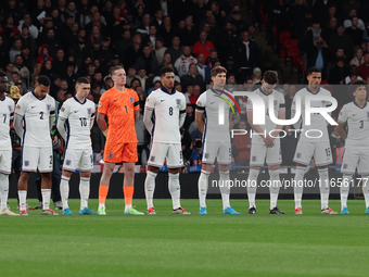 From left to right, Cole Palmer (Chelsea) of England, Bukayo Saka (Arsenal) of England, Trent Alexander-Arnold (Liverpool) of England, Phil...