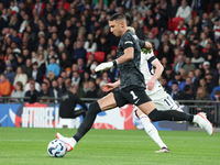 L-R Anthony Gordon of England and Odysseas Vlachodimos of Greece are in action during the UEFA Nations League Group 2 match between England...