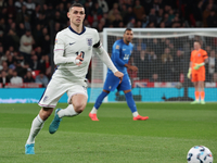 Phil Foden of Manchester City and England plays during the UEFA Nations League Group 2 match between England and Greece at Wembley Stadium i...