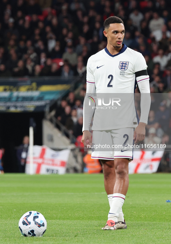 Trent Alexander-Arnold of Liverpool and England is in action during the UEFA Nations League Group 2 match between England and Greece at Wemb...