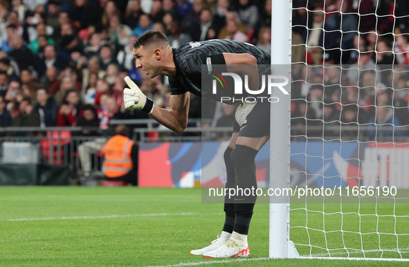 Odysseas Vlachodimos of Newcastle United and Greece is in action during the UEFA Nations League Group 2 match between England and Greece at...