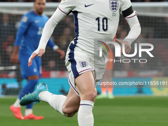 Phil Foden of Manchester City and England plays during the UEFA Nations League Group 2 match between England and Greece at Wembley Stadium i...