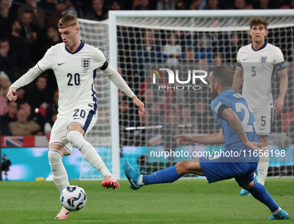 Cole Palmer of Chelsea, England, is in action during the UEFA Nations League Group 2 match between England and Greece at Wembley Stadium in...