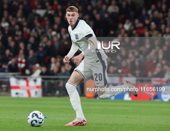 Cole Palmer of Chelsea, England, is in action during the UEFA Nations League Group 2 match between England and Greece at Wembley Stadium in...